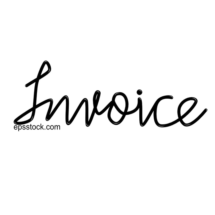 invoice, lettering