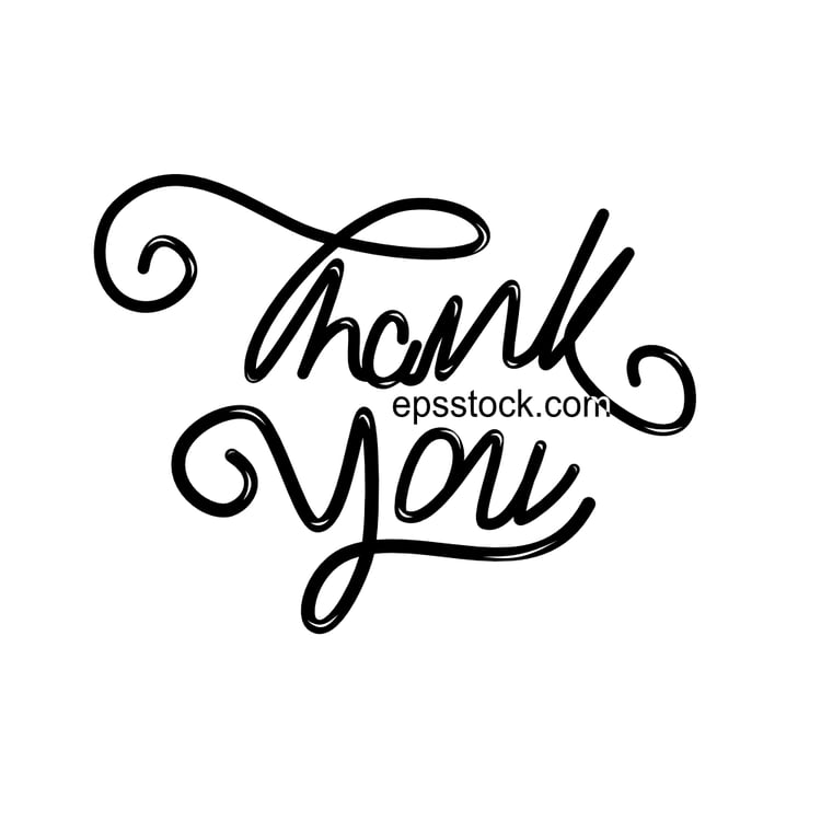 Thank You, lettering,