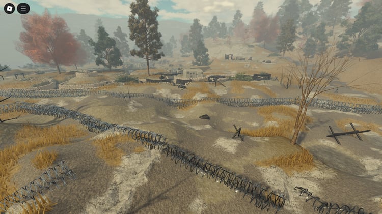 Realistic snowy mountain battlefield Roblox