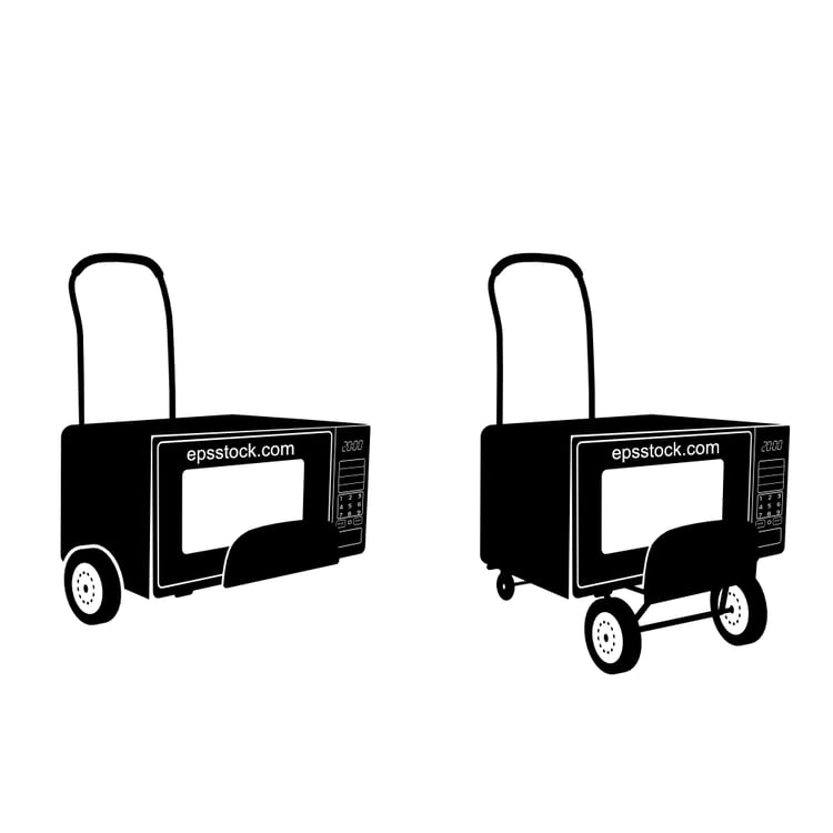 Hand cart microwave
