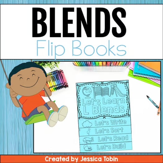 Flip Books S Blend Activities L Blends and R Blends Initial Two Letter Blends