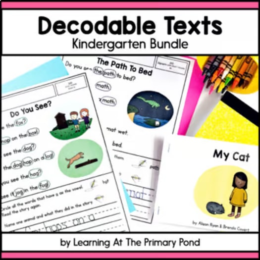 Decodable Readers | Book and Passages Formats | Kindergarten Bundle | SOR