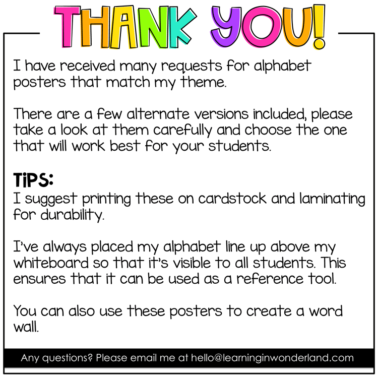 Alphabet Posters | English & Spanish Alphabet Line