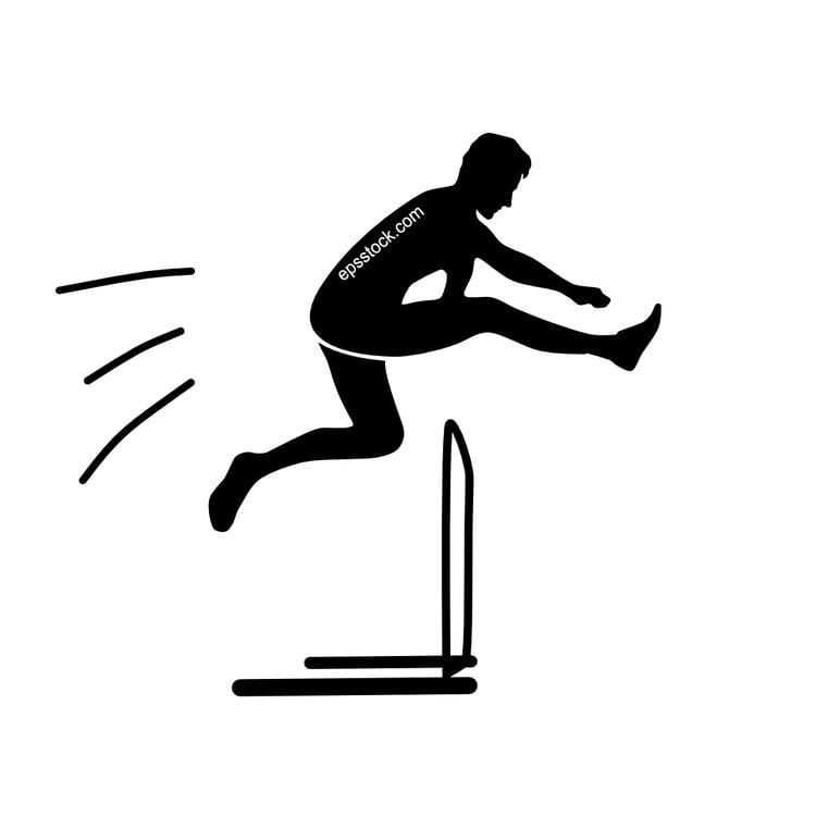 runner jumping obstacle