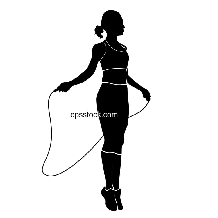 woman with skipping rope