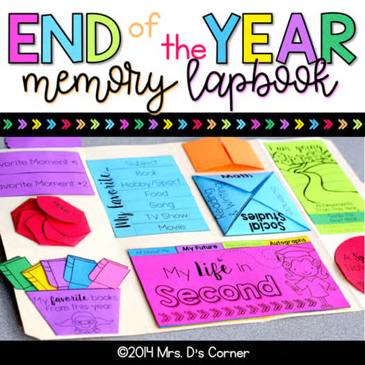 End of the Year Activity | End of Year Memory Book Lapbook Grades K-6