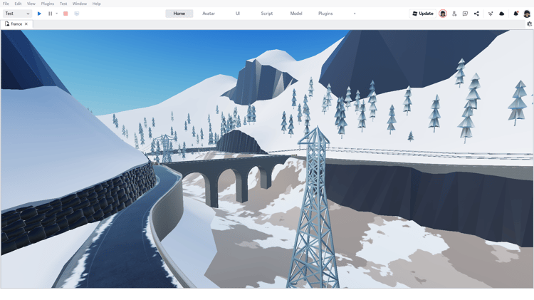 Roblox Rally France snowy racing map