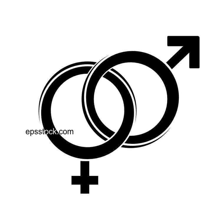 male and female sex symbol