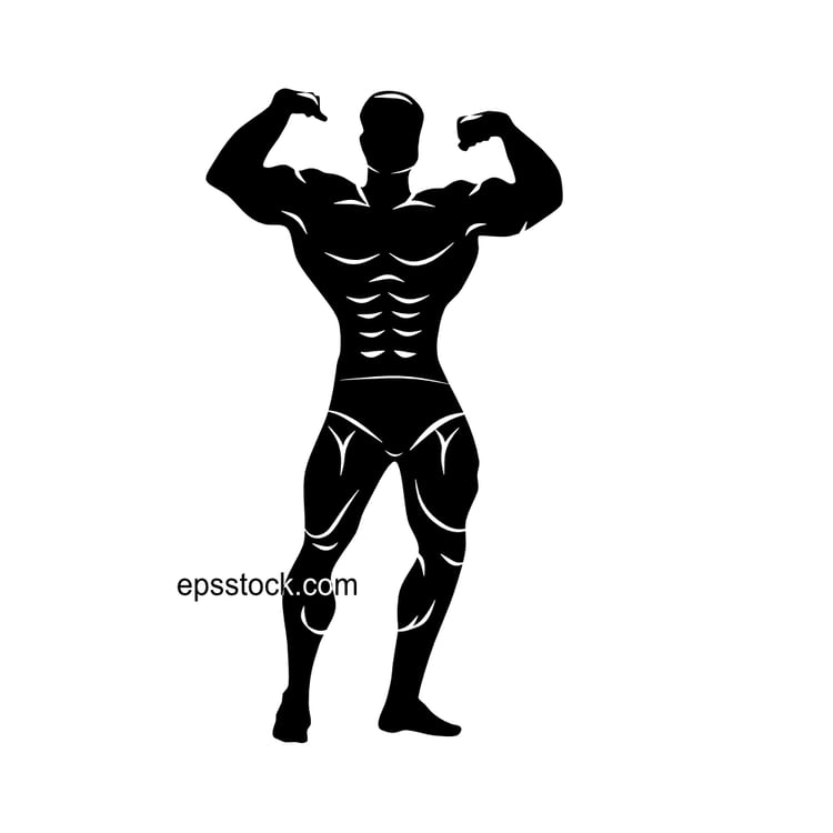 Bodybuilder emblem