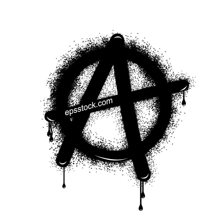Sprayed anarchy symbol