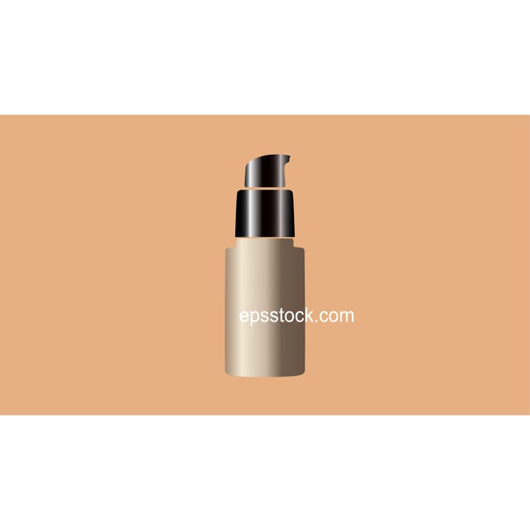 color concealer bottle, flat color illustration