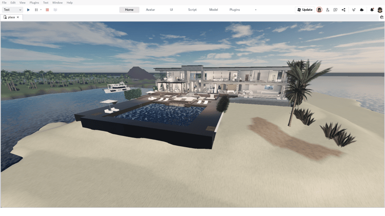 Roblox private island luxury map