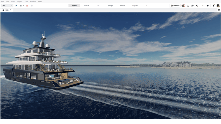 Roblox luxury yacht with interior rooms