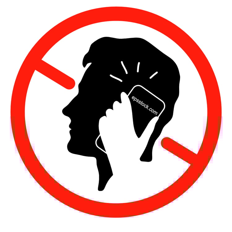 No phone talking sign