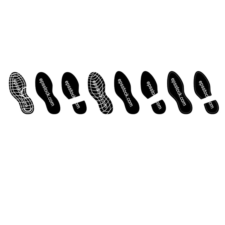 man shoe print emblem