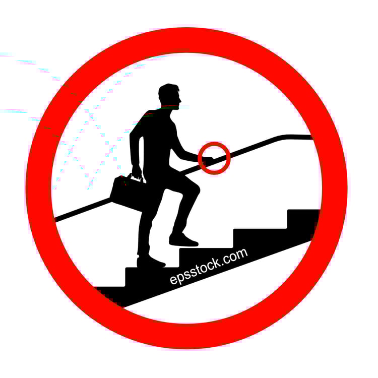 use handrails to avoid a fall