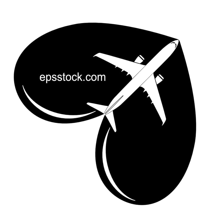 Flying plane logo