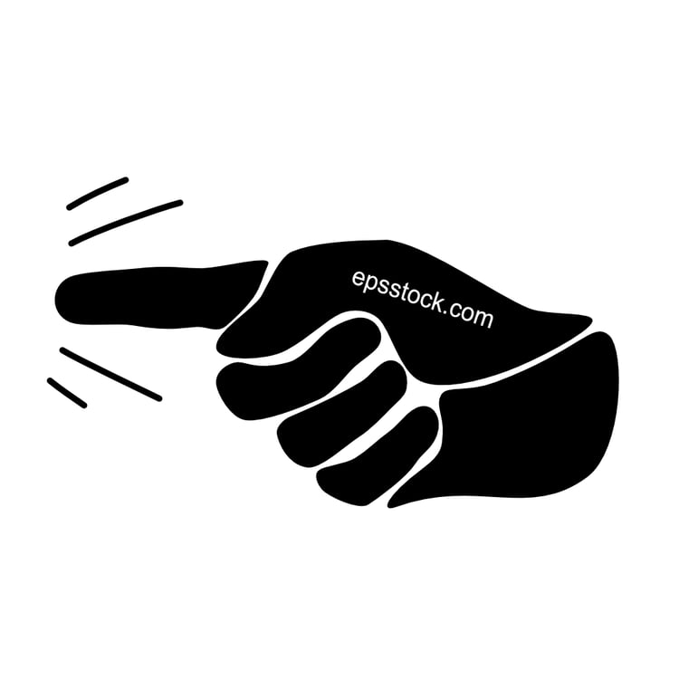 Pointing finger sign