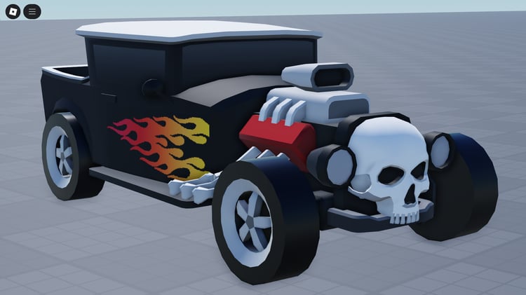 Front view of the Lyssa Hot Rod Halloween Roblox car