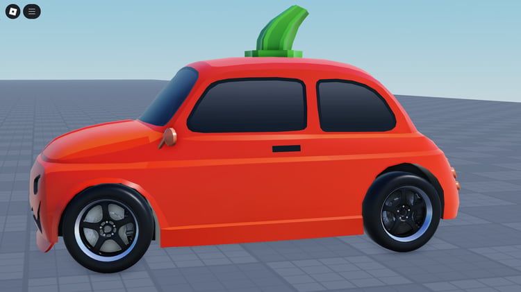 Side profile of scarecrow-themed vehicle