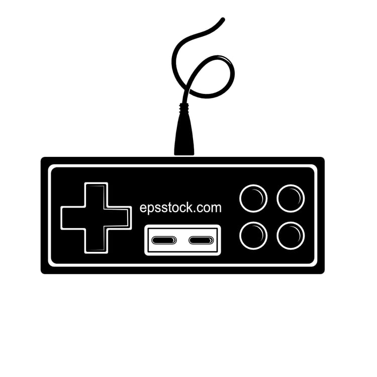 Retro square game controller