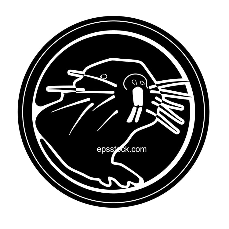 Naked mole rat emblem