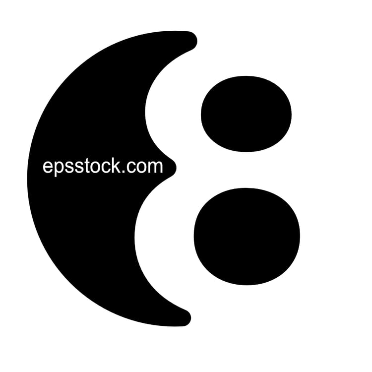 number 8 Logo,  black isolated silhouette