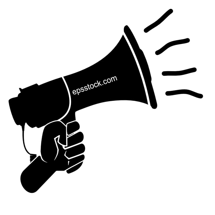 Hand Holds A Loudspeaker