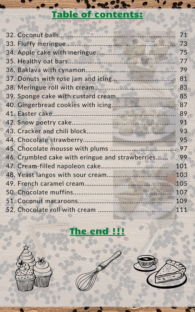 Homemade baking, recipe ebook, sweet passion, tasty and delicious