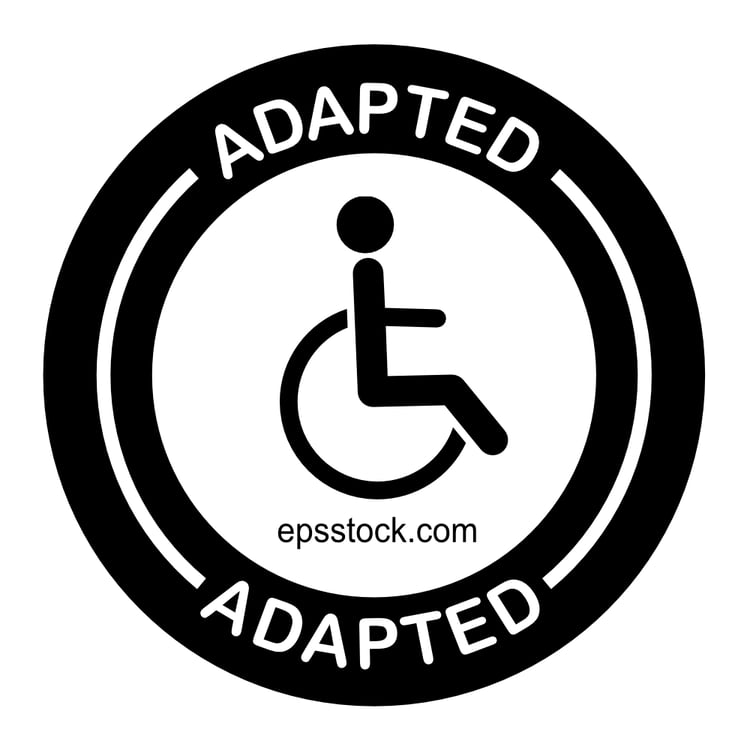 adapted for disabled people sign