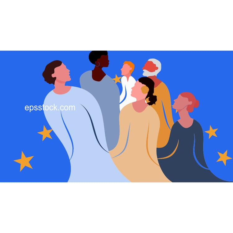 Silhouettes of Europeans