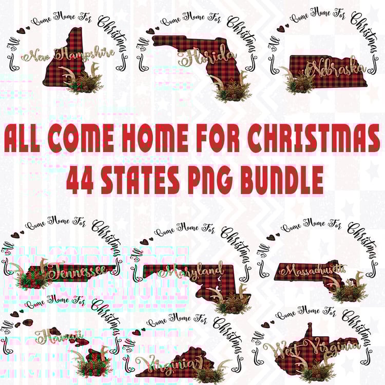 all come home for christmas, christmas state png, us states christmas design, home for holidays png, christmas sublimation bundle, festive state map, holiday clipart png, state christmas t-shirt, christmas mug design, usa christmas png, christmas state ou