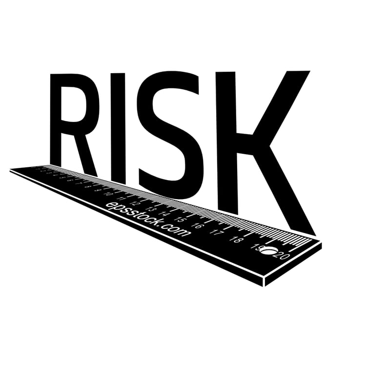 Risk word on behind ruler, risk measure,
