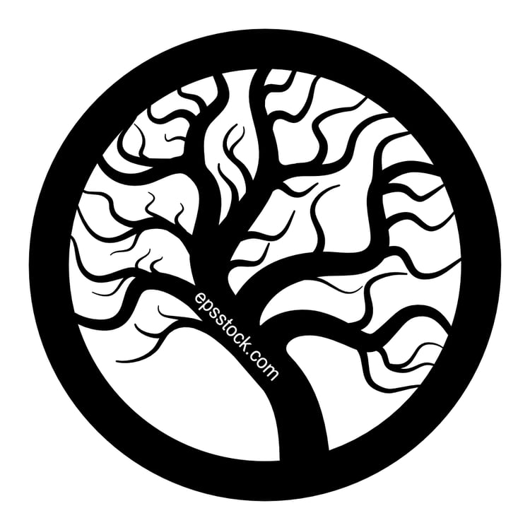 tree logo in circle