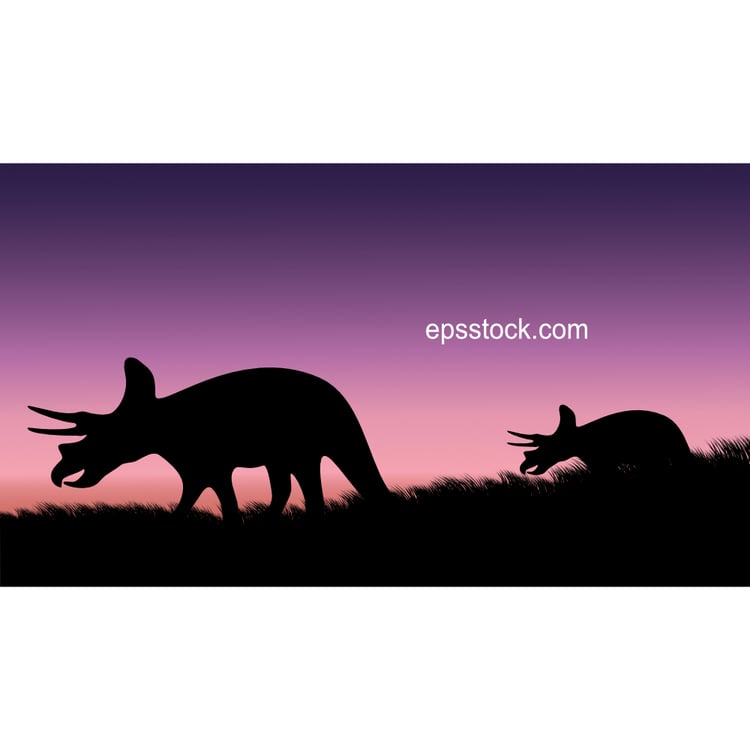 triceratops in a field