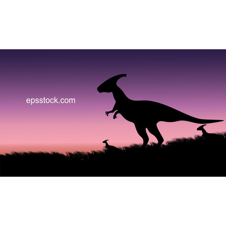 Saurolophus in a field