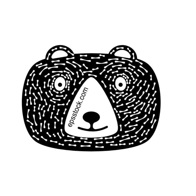 Bear face emblem