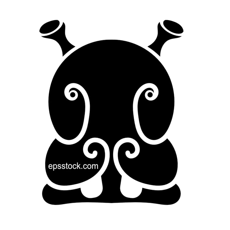 Geometric Hippo emblem