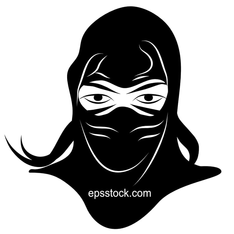 Ninja face emblem