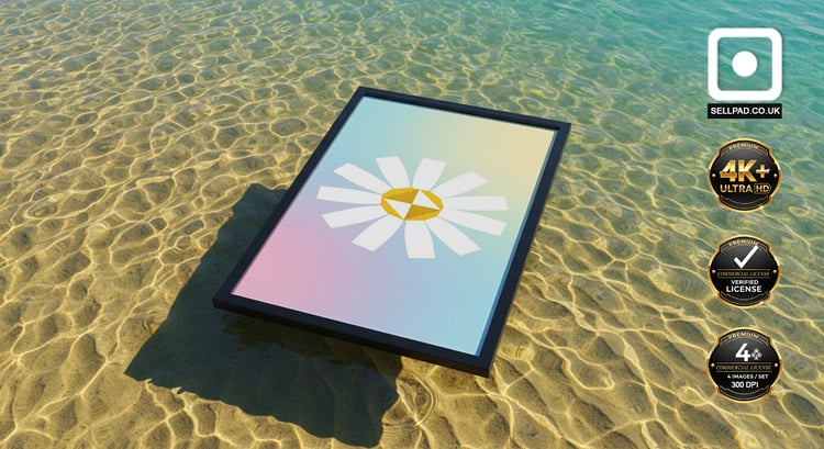 Daisy Abstract Mosaic Minimal Floral Poster – Creative Art Showcase