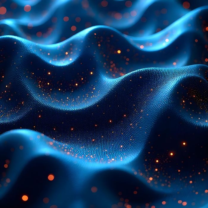 Abstract blue wavy textured background with glitter effect | Ai Generated