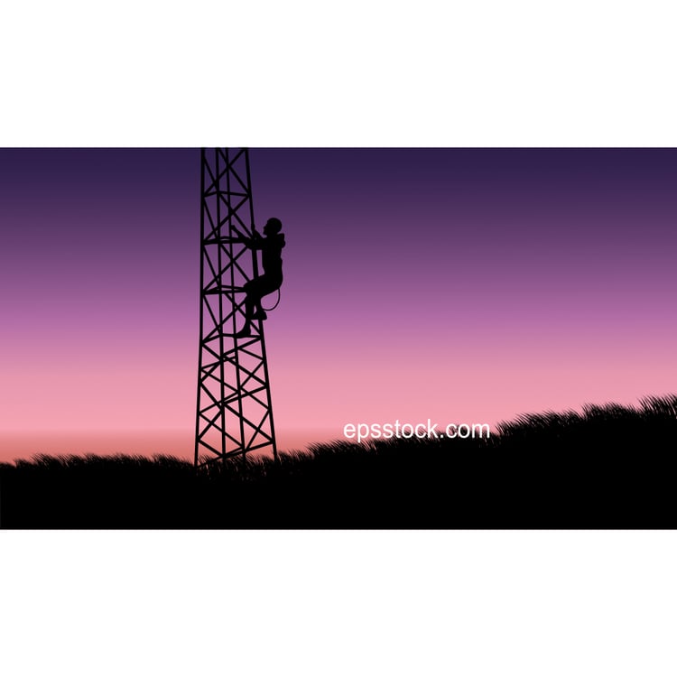 landscape with climbs high tower