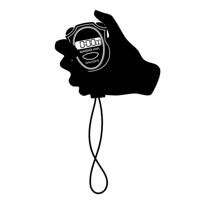 Digital Stopwatch in hand