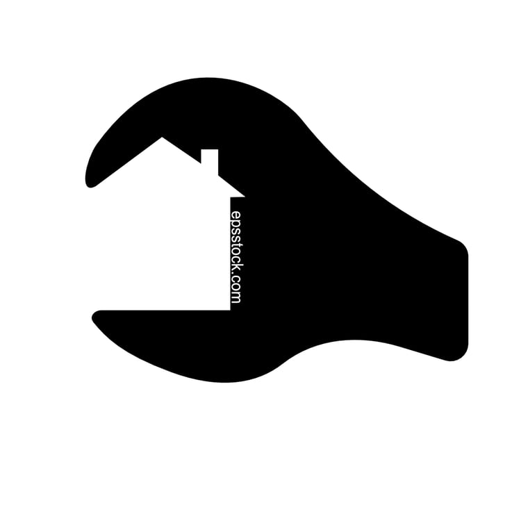 Home repair service emblem