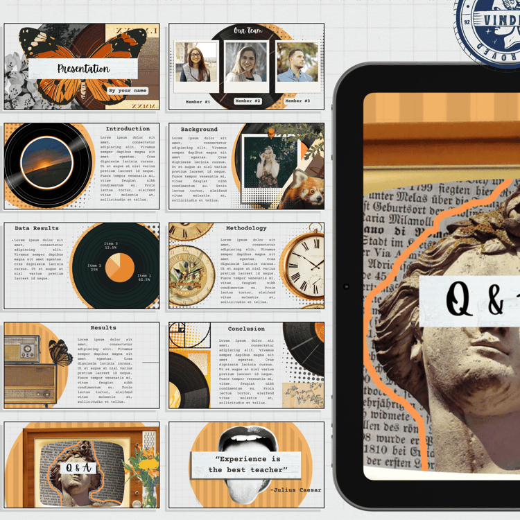 Retro Orange Vintage Aesthetic Canva Template