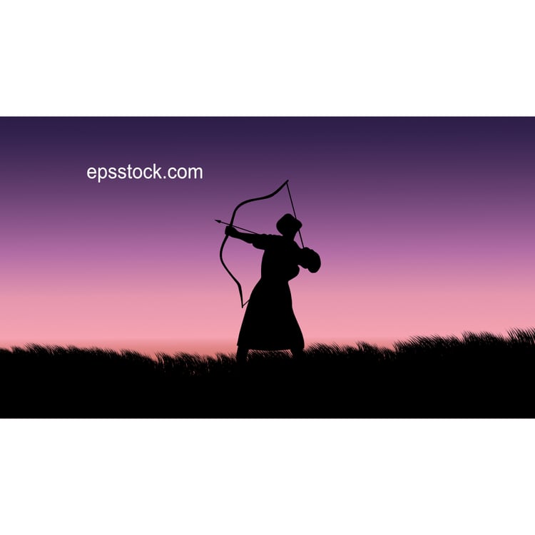 Mongolian archer in fiald