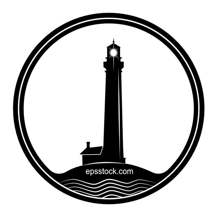 round lighthouse emblem