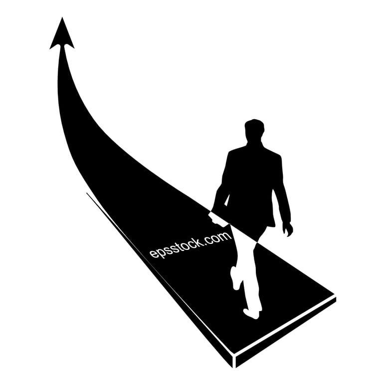 Business growth emblem