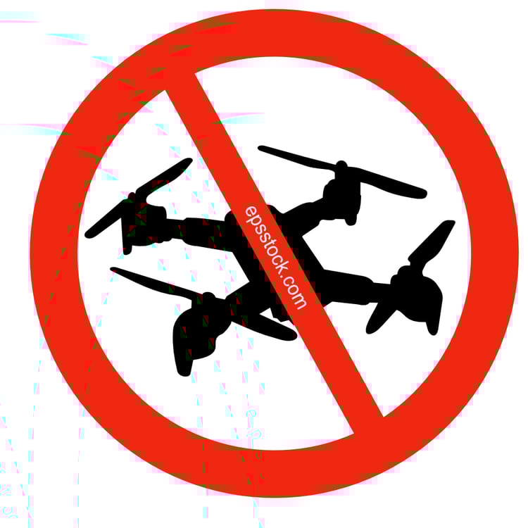 No Drones Allowed Sign