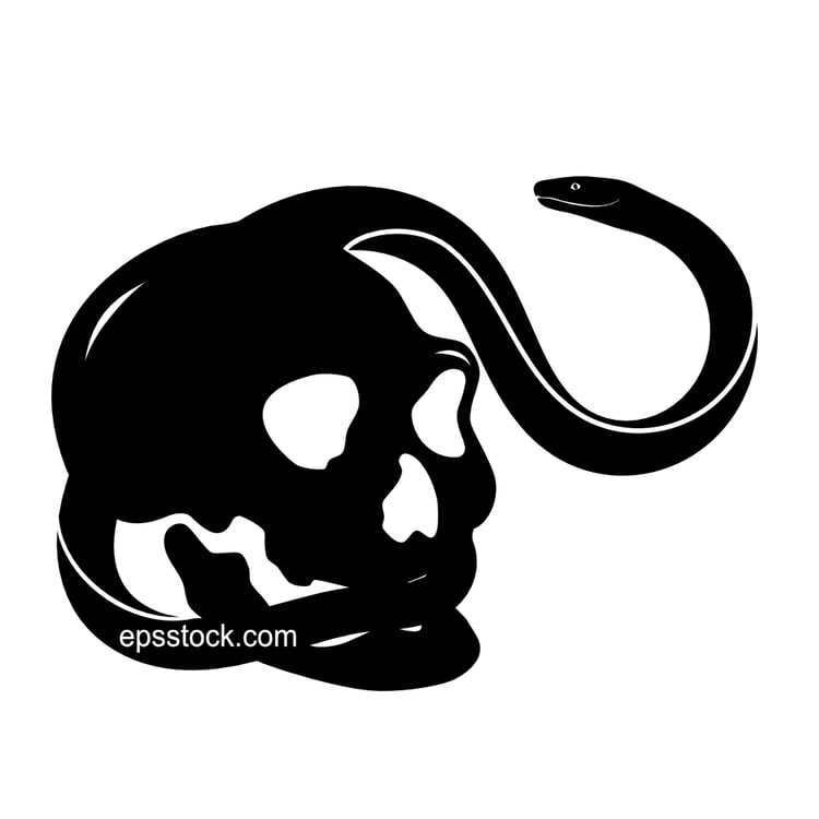 snake in skull
